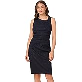 Adrianna Papell Womens Boat Neck Sheath Dress