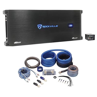Rockville dBcomp4 Competition Mono Car Audio Amplifier 3000w RMS+Copper Amp Kit