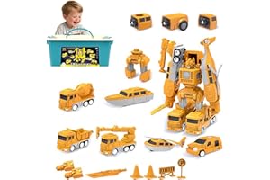 Robocar magnétique, 26/35 pièces jouets magnétiques pour enfants, ensemble de jouets robots 7 en 1, véhicule de construction 