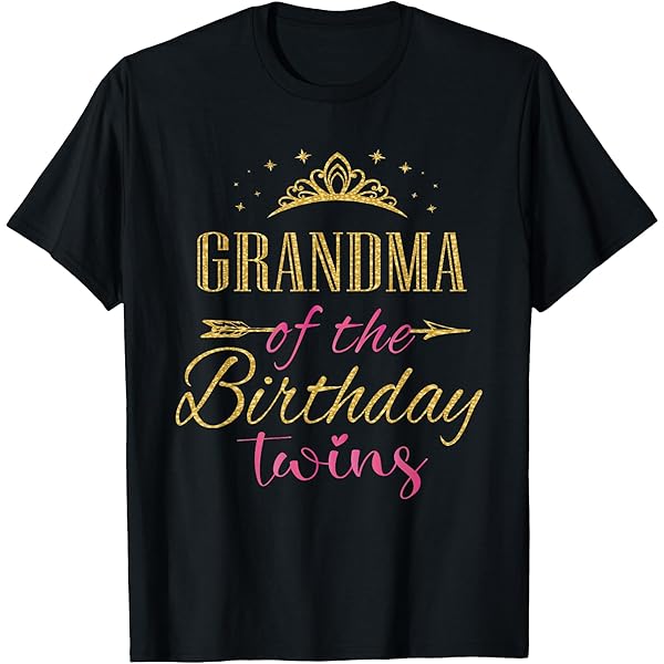 Amazon.com: Mom of The Birthday Twins Kids Party T-Shirt