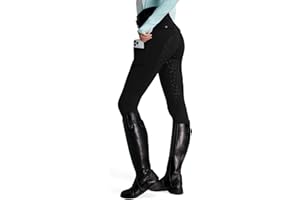 FitsT4 Sports Women's Fleece Horse Riding Pants Full Seat Equestrian Breeches Winter Riding Tights with Pockets
