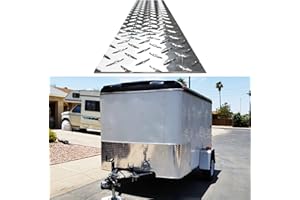 DLDIRECT Stone Guard Aluminum Sheet | Trailer and Metal RV Accessories | Genuine Commercial-Grade Diamond Plate | USA-Made DiamondLife Rock - Heavy-Duty Commercial Grade Tread Camper 24" X 96" (Natural)