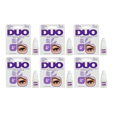 (VALUE PACK OF 6) DUO INDIVIDUAL EYELASH ADHESIVE - CLEAR