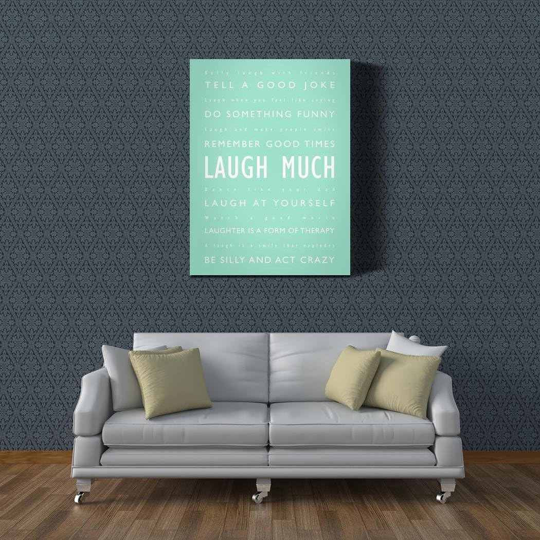 Feel Good Art Gallery Wrapped Box Canvas with Solid Front Panel in Modern and Inspirational Typographic Design (60 x 40 x 4 cm - Image 3