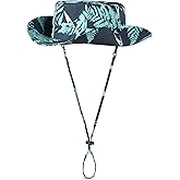 Printed Bucket Hat UPF 50+ Quick-Dry Breathable Sun Hat, Roll-Up Brim Boonie Hat with Adjustable Fit for Beach Hiking Fishing