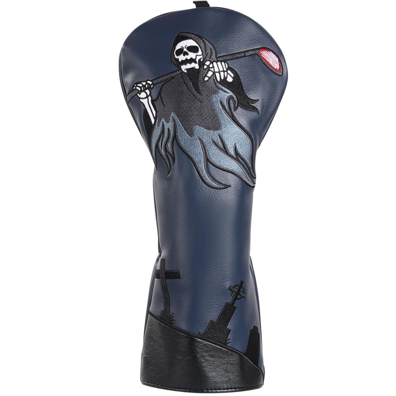 LZFAN Golf Club Head Cover Golf Head Cover Driver Headcover Fairway Wood Headcover Hybrid Club Head Cover Embroidered Leather (Ghost) (Driver)