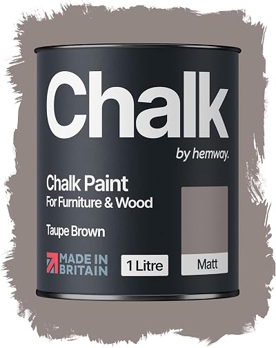 Hemway Taupe Brown Chalk Paint 1L Matt Furniture & Walls Chalk Paint