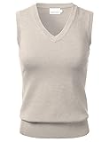 Women Solid Classic V-Neck Sleeveless Pullover