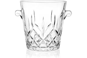 Ice Buckets for Parties, Clear Glass 2 Liter Tub for Drinks and Parties, Food Grade, Perfect for Wine, Champagne or Beer Bott