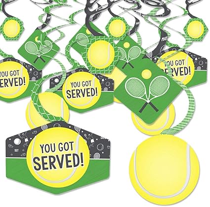 Amazon Com Big Dot Of Happiness You Got Served Tennis Baby