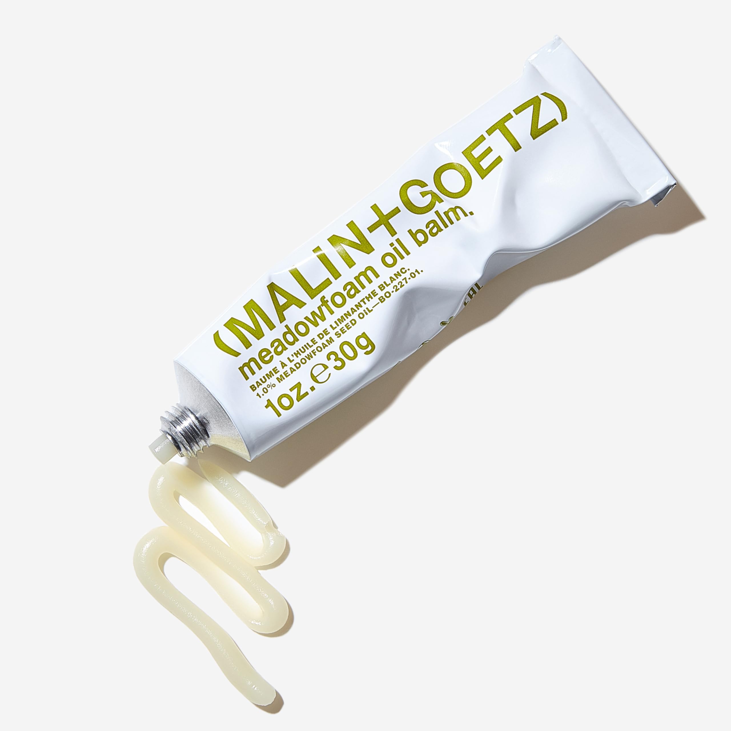 Malin + Goetz Meadowfoam Oil Balm—balancing, nourishing balm for all skin and hair types. Moisture protection, multi-purpose balm, antiaging skin, dry skin, chapped lips, cuticles,beard oil