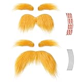 woxafo 2 PCS Yellow Mustache and Eyebrows with