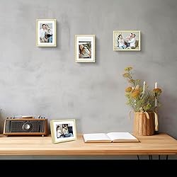 Frametory, 5x7 Aluminum Frames with Ivory Mats for