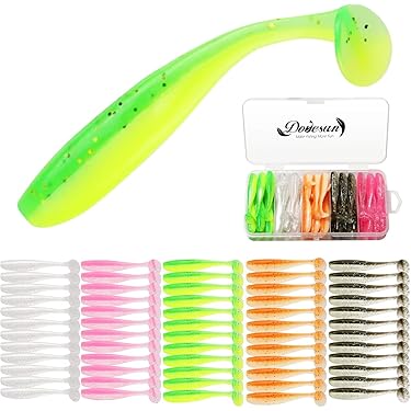 Lot de 3 appâts de pêche en silicone pour simulation de pêche (jaune