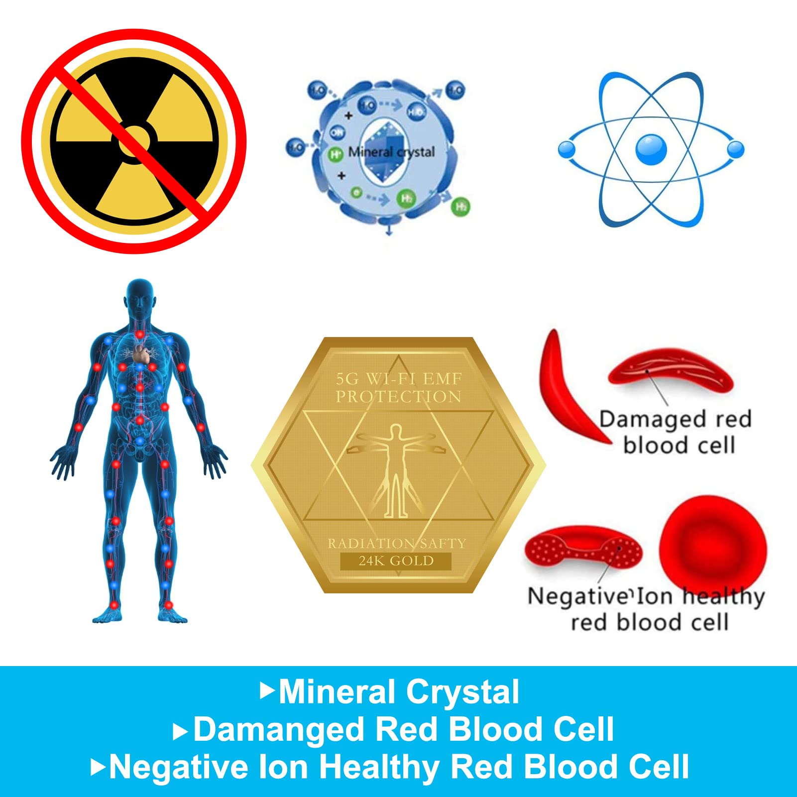 E-Protection Stickers for Cell Phones/Tablets PC/Laptops/All Electric-Devices, Effectively Shield 99% of 5G Mobile Harmful Pollution, Protective Stickers Suit for Anyone
