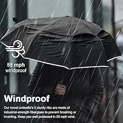 G4Free Eco Windproof Travel Umbrella for Rain
