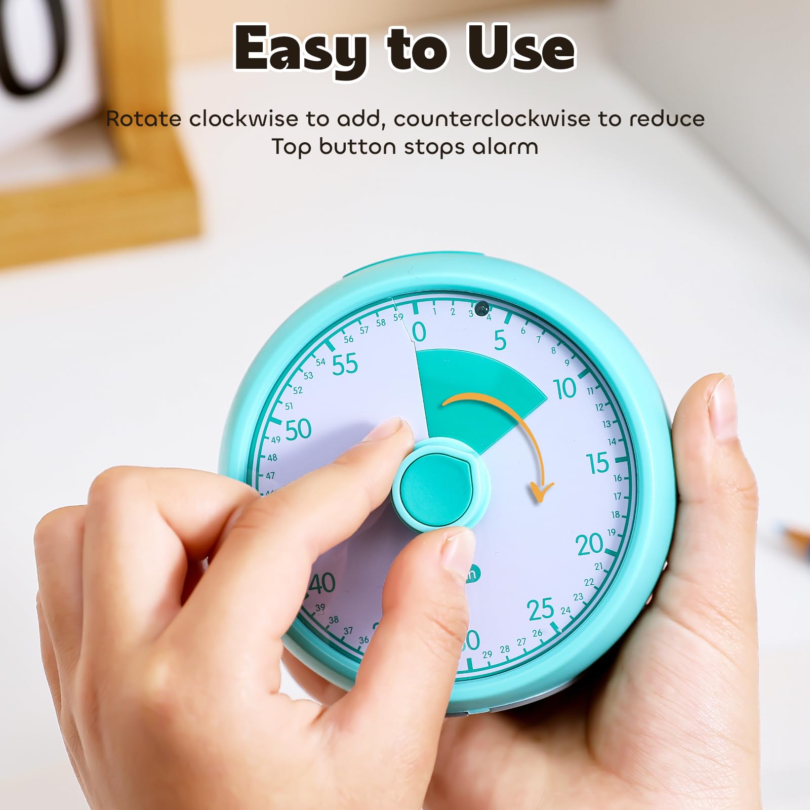 Visueller Timer für Kinder – 60-Minuten Countdown Kurzzeitwecker visuell – Zeitmanagement-Tool zur Förderung bei ADHS & Autismus Einschulung & für den Kindergarten (Grün) 5