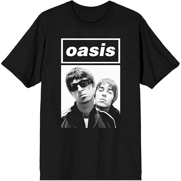 Amazon.com: Men's Oasis Noel & Liam Square Photo T-Shirt Small