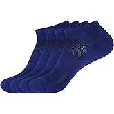 Women's Rayon from Bamboo Fiber Colored Sports Superior Wicking Athletic Ankle Socks - 4 Pair Value Pack