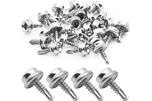 Boat Canvas Snaps Stainless Steel Screws 3/8” Socket with Marine Grade Stainless Steel 1/2” (12.5mm) Screw, Snap Screw Stud, 