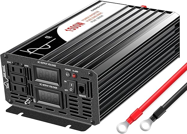 Amazon Xijia純正弦波 インバーター1500w Dc 48vをac 100v 50hz 60hz 瞬間最大3000w車から家庭用電源 非常電源 補助電源に 防災 太陽光発電 Ledディスプレー搭載 Dc48v 範囲40v 60v 1500w インバーター コンバーター 車 バイク