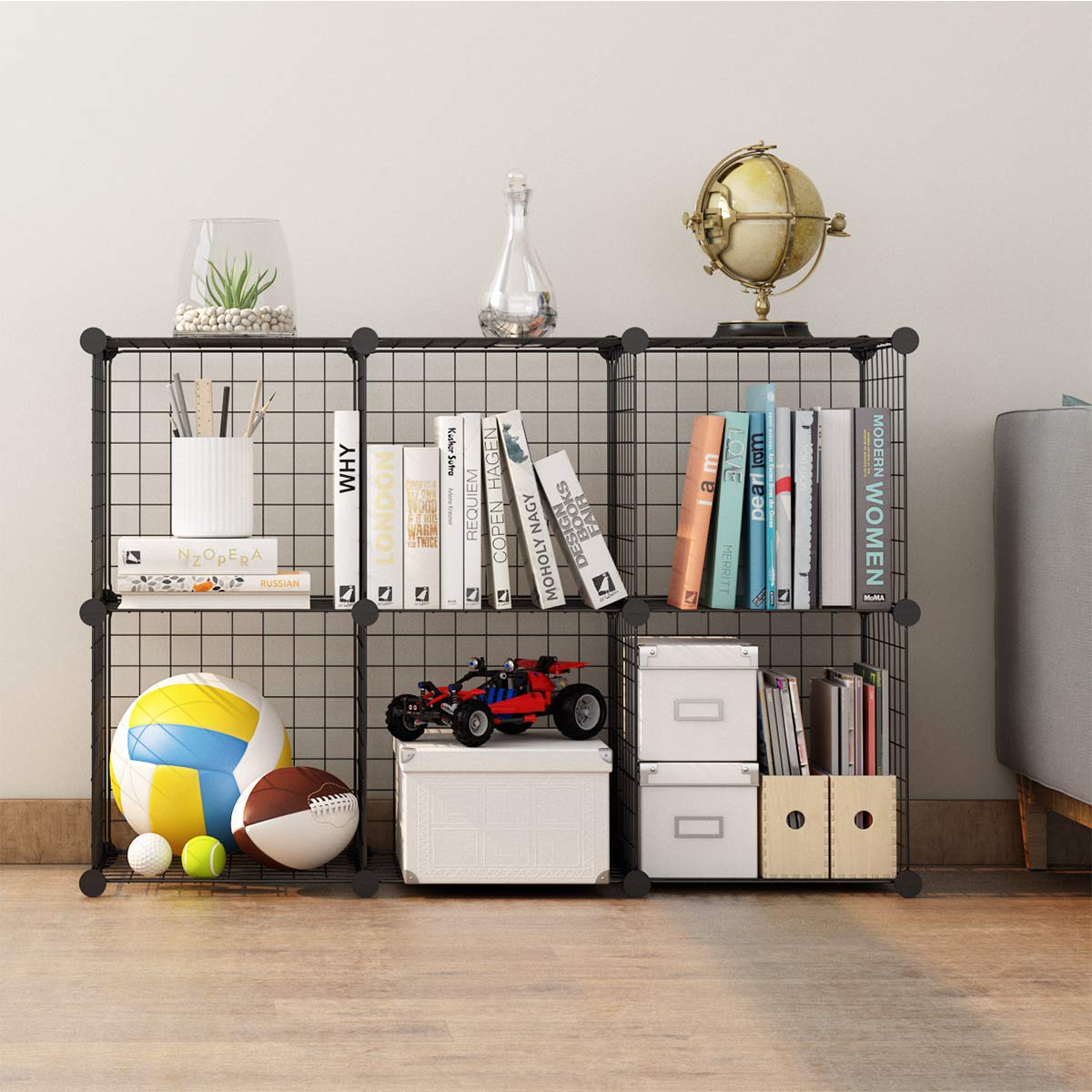 LANGRIA 24 pcs Metal Wire Storage Cubes Organizer, DIY Small Animal