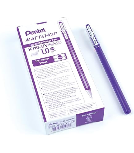 Pentel Hybrid Mattehop Gelroller – 1,0 Mm, 8 Farben, Matt & Deckend
