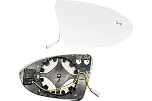 Right Passenger Side Mirror Glass Heated With Blind Spot Without Auto Dimming Compatible with 2019 2020 2021 2022 2023 2024 V