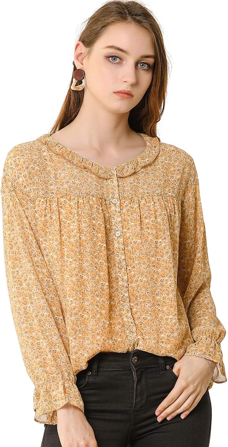 button up peasant blouse