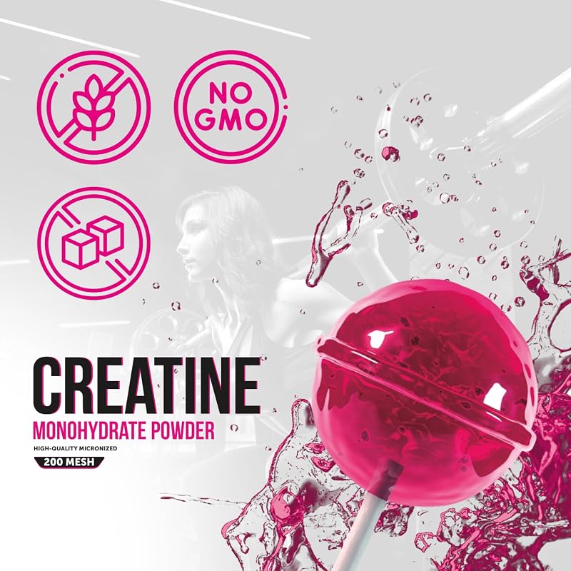 Pó de Creatina Monohidratada 500 g – Sabor Chulito – 100% Creatina Micronizada – Alta Pureza – Sem Aditivos – Vegan – Alta Solubilidade – Inclui Dispensador