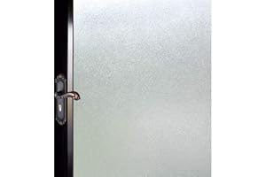 DUOFIRE Privacy Window Film Natural Frosted Glass Film Static Cling Glass Film No Glue Anti-UV Window Sticker Non Adhesive for Privacy Office Meeting Room Bathroom Living Room 47.2in. x 78.7in. S001