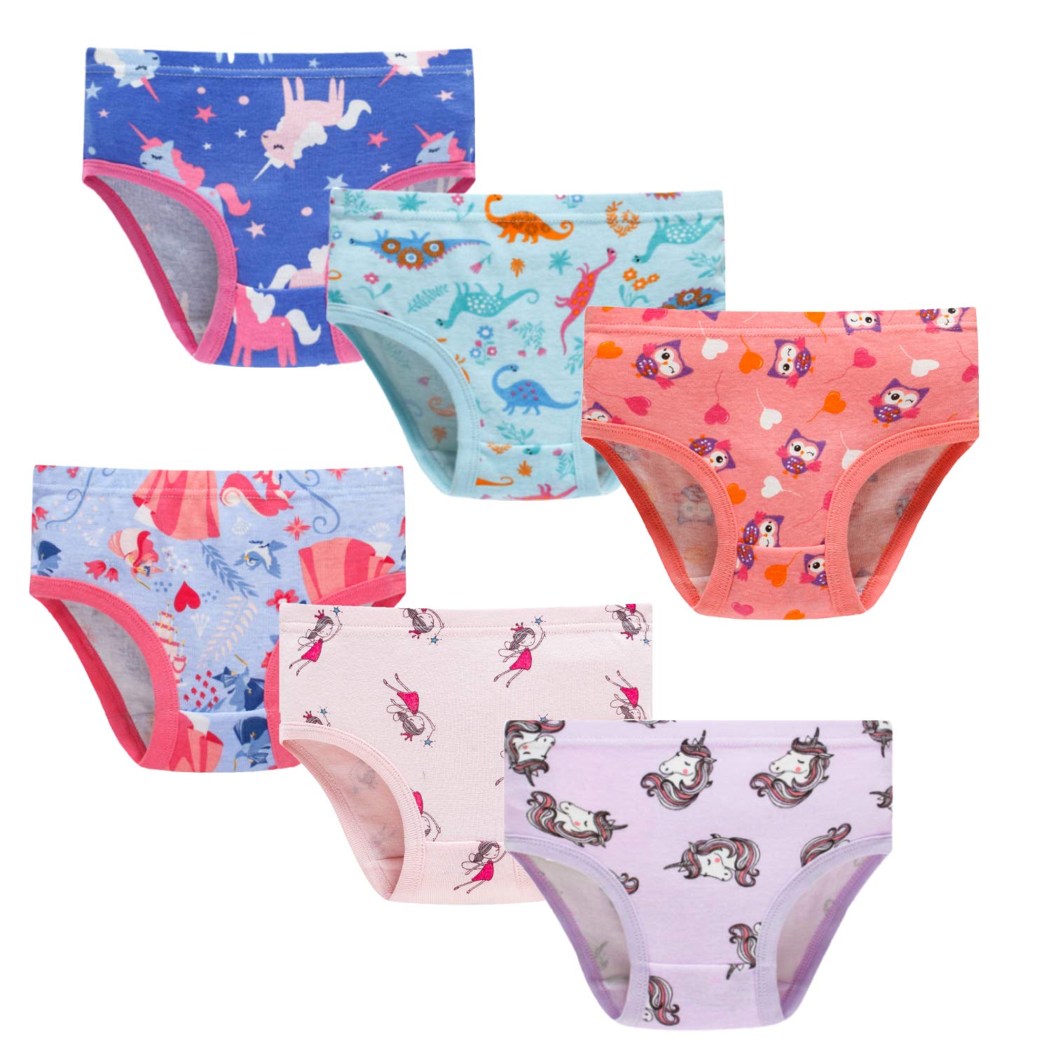 Buy Little Girls'Soft Cotton Underwear Unicorn Mermaid Comfort Panties