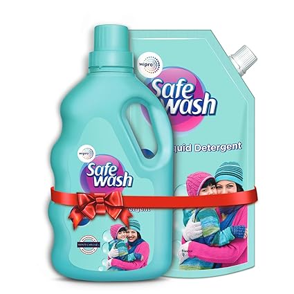 Safewash Woolen Liquid Detergent by Wipro, 1L Bottle + 1L Pouch Free