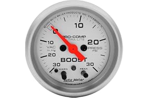 Auto Meter 4376 Ultra-Lite Electric Boost/Vacuum Gauge,2.3125 in.