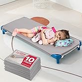 RowinsyDD 10 Pcs Cot Sheet for Daycare, 23"" X 51"", Gray Daycare Cot Size Sheet with Corner Elastic Loops for Child Boys Girls, Daycare Essentials for Toddler and Preschool, Breathable Microfiber