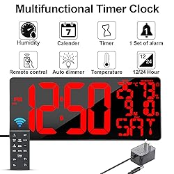 Xflyee [Oversized] 18" Large Digital Wall Clock