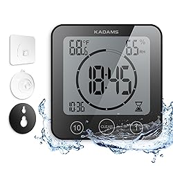 KADAMS Digital Bathroom Shower Kitchen Wall Clock