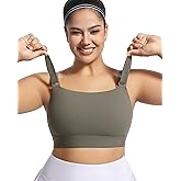 VFUS Women's Sports Bra Wirefree Adjustable Medium-High Support Everyday Wear for Large Bust Plus Size with Removable Pads