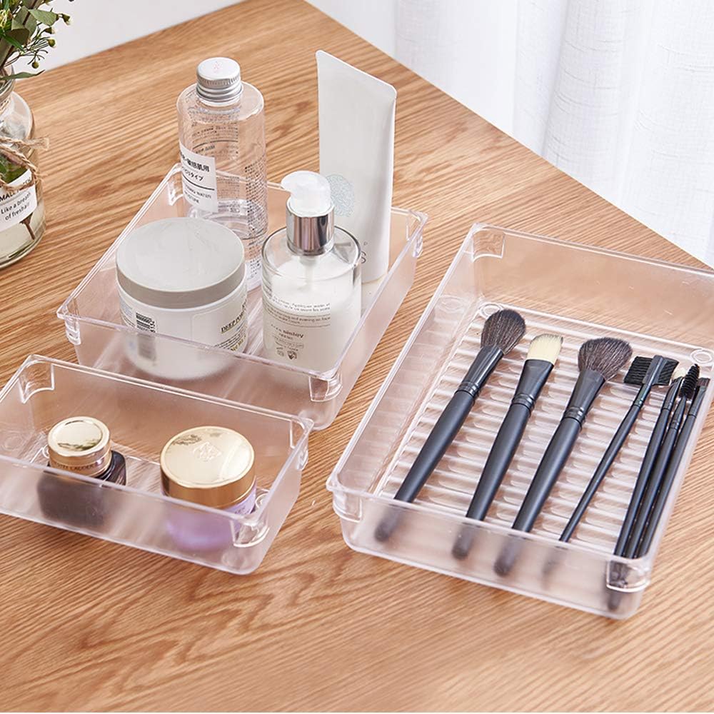 Kootek Desk Drawer Organizer Trays with 3-Size Drawer Dividers 6 Organizers Bins Customize Layout Storage Box for Bedroom Dresser Bathroom Kitchen Office: Home & Kitchen