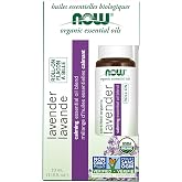 NOW Essential Oils, Organic Lavender Calming Roll-On, 10 mL