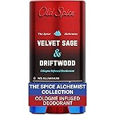 Old Spice Aluminum Free Deodorant for Men, The Spice Alchemist Collection, 24/7 Cologne Infused Scent, No Trade Off Formula, Free of Parabens & Phthalates, Velvet Sage + Drift Wood Scent, 3.0 oz