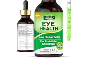 LOVE LIFE SUPPLEMENTS Eyebright Eye Health Drops, Herb Extract Supplement for Eyes, Vision & Eye Support, Strain Relief & Sight Care