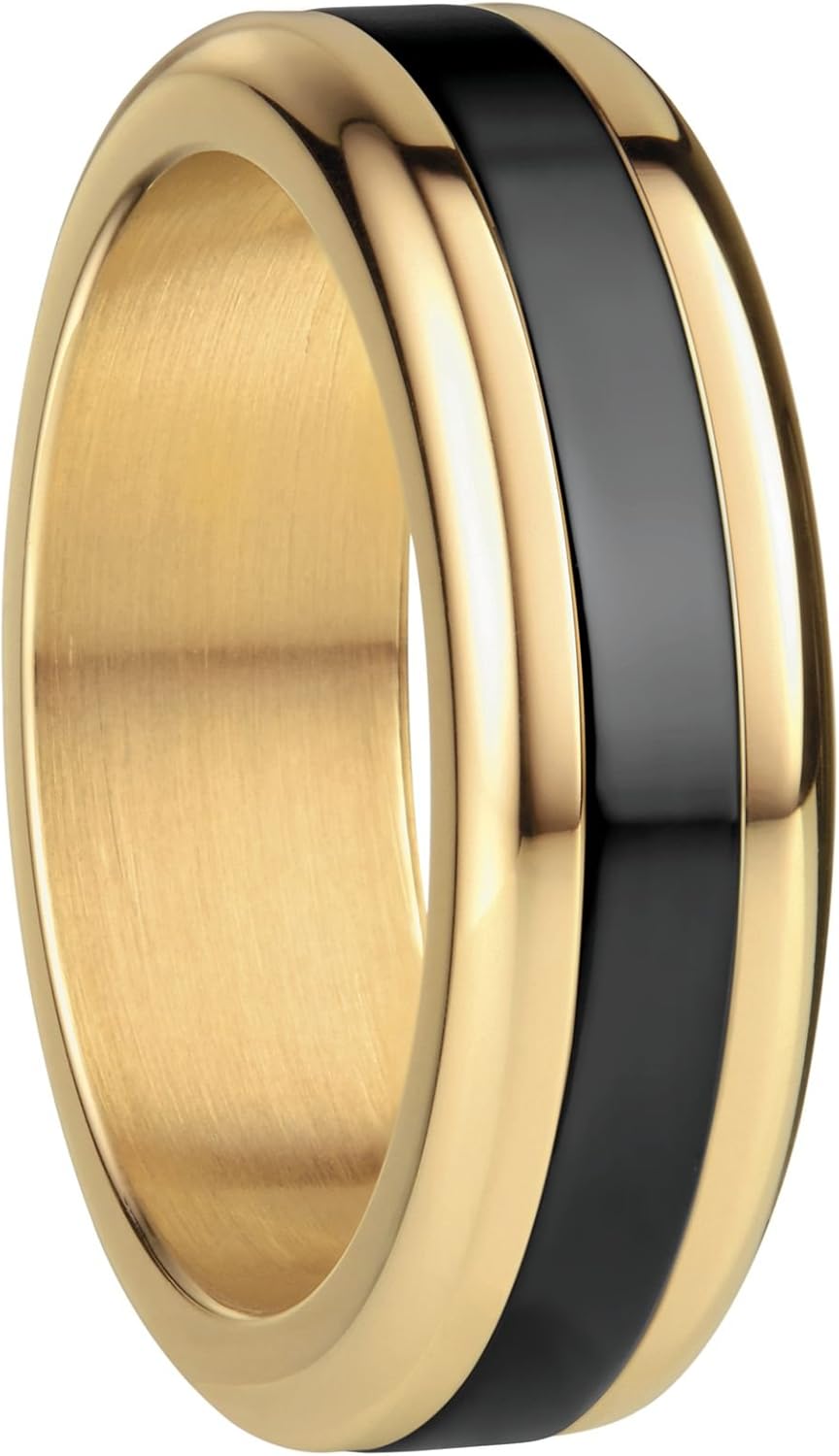 Bering Koyukuk Kombinationsring Edelstahl Vergoldet Keramik Rg 52 526 20 63 554 60 61 Amazon De Schmuck