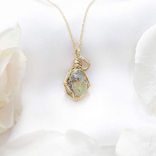 NEW Designer Fire Opal Pendant, Made with Authentic 18” Gold