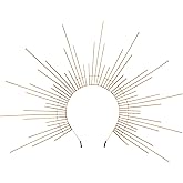 COSUCOS Sun Goddess Halo Crown - Renfaire Sunburst Spiked Headpiece for Women Renaissance Cosplay Costume