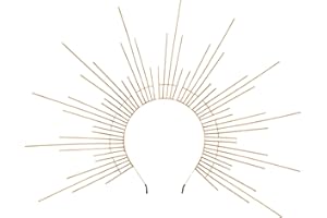 COSUCOS Sun Goddess Halo Crown - Renfaire Sunburst Spikes Headpiece for Women Renaissance Cosplay Costume