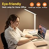One Fire Desk Lamp LED Table Lamp 15 Modes Dimmable USB Timer Eye-Caring White view 3