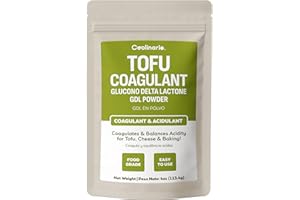 Coolinario Glucono Delta Lactone - GDL Tofu Coagulant (4 Oz) Mild Acidulant & Coagulant for Tofu, Cheese & Baking | Gentle Sweet-Tart Flavor | Perfect for Molecular Gastronomy & Food Preservation