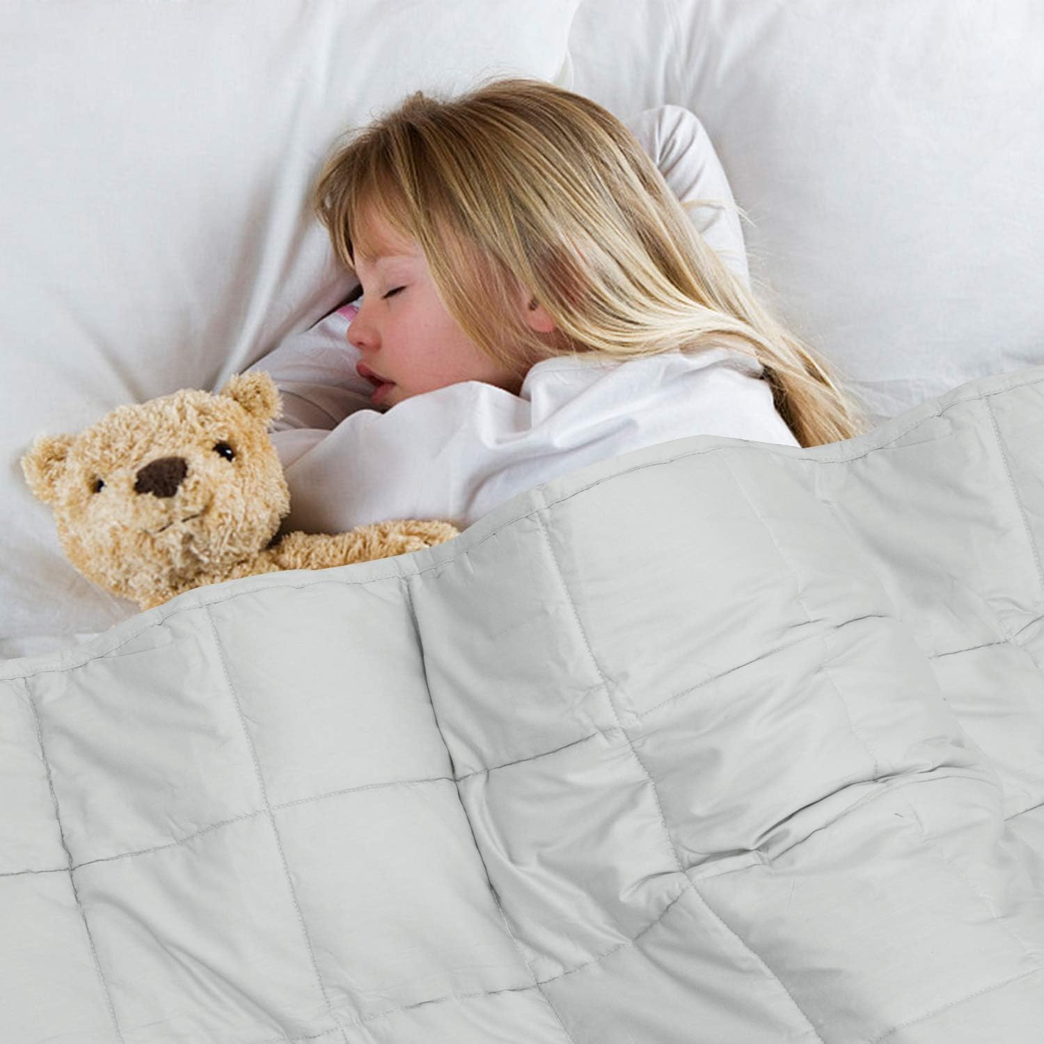 HBlife Weighted Blanket (10 lbs, 41''x60'') for Kids 80-110 lbs| 2.0