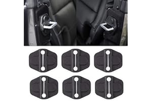 YOCTM Door Lock Decoration Cover for 2018 2019 2020 2021 2022 2023 2024 Jeep Wrangler JL JLU 4XE Unlimited Sahara Sports Rubicon Gladiator JT Door Lock Cover Parts Accessories Black (4Door) (Pack of 6)
